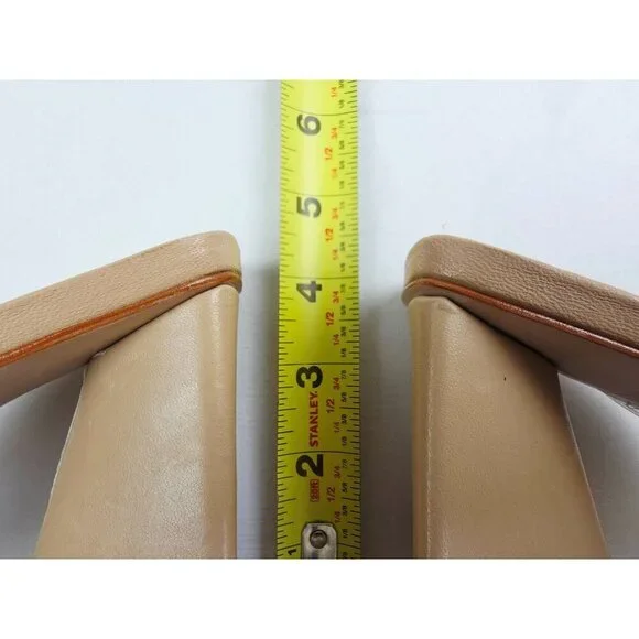 Schutz Size 10B Womens Lizah Crystal Slip On Studded Open Square Toe Heels - Picture 3 of 14